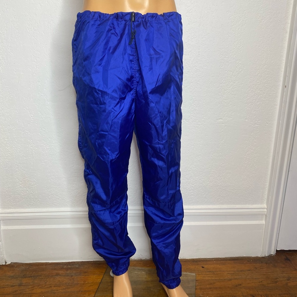 The North Face Vintage Water Repellent Pants Mens Size M Full Side Zipper Blue